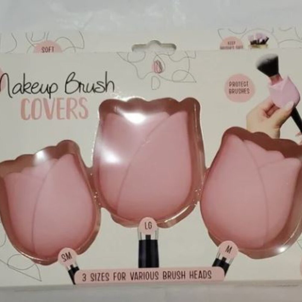 Pink Rose Make Up Brush Covers- Set of 3 NWT